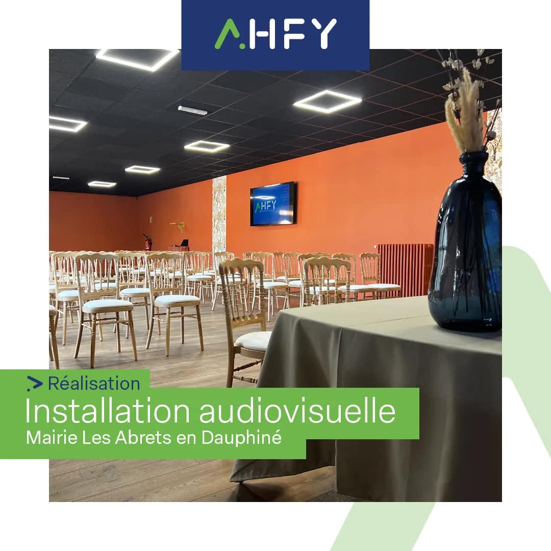 Réalisation mairie Les Abrets en Dauphiné (1) AHFY Infogérance, cloud, réseaux, téléphonie, sécurité, audiovisuel & équipements