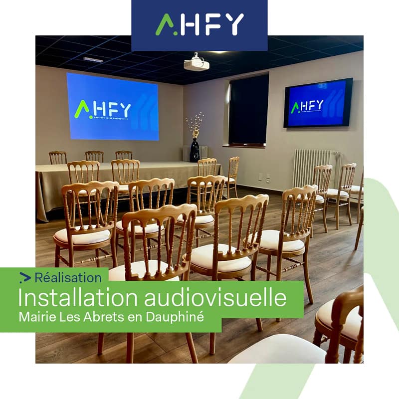 Réalisation mairie Les Abrets en Dauphiné (2) AHFY Infogérance, cloud, réseaux, téléphonie, sécurité, audiovisuel & équipements
