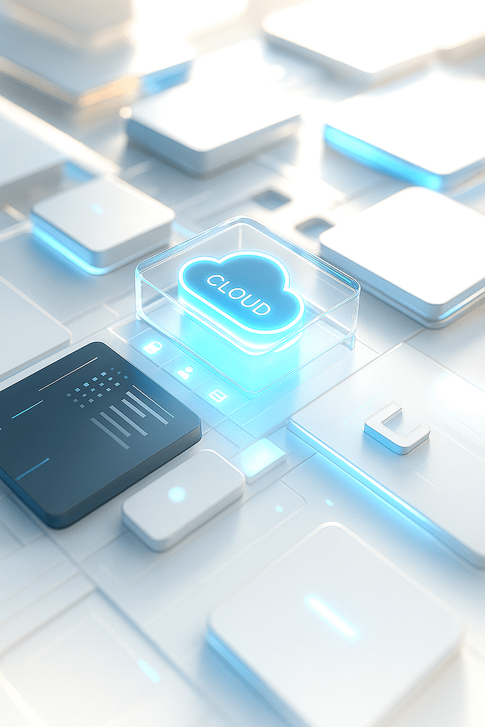 Image lumineuse symbolisant le cloud